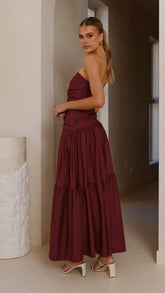 Lola Maxi Dress - Burgundy